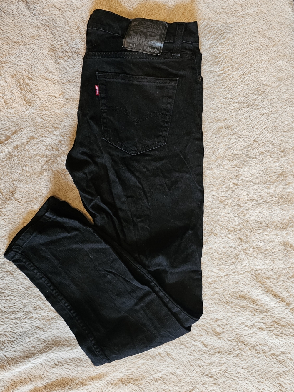 Levi's 511 Men's Black Slim Jeans Size 34×30